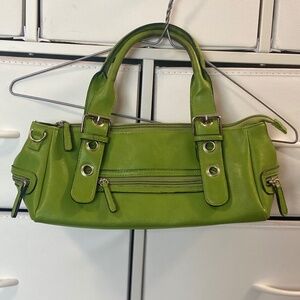 Y2K Green Baguette Shoulder Bag